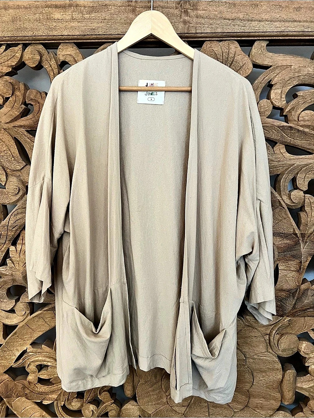 Jamie + the Jones raw silk cardigan